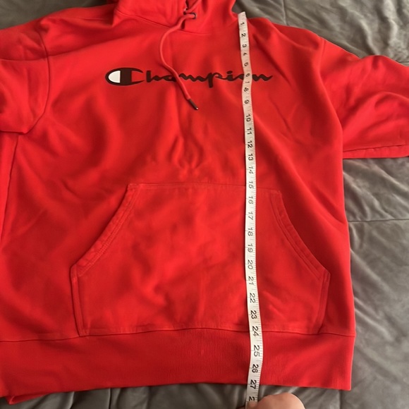Red Champion authentic athleticwear hoodie size large - Picture 5 of 6